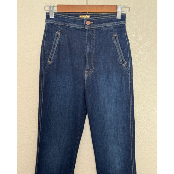 MOTHER The High-Waisted Smokin' Double-Welt Heel Jeans Flared Stretch, 24 - Picture 7 of 14